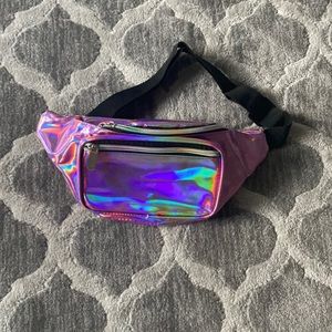 Pink holographic Fanny pack